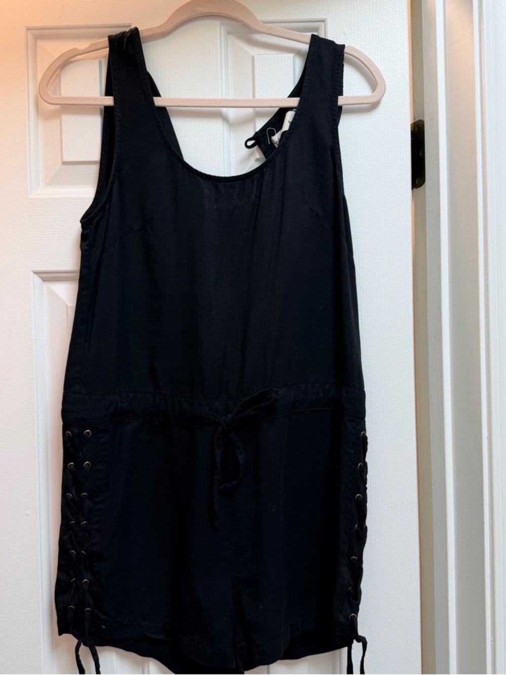 Pistola Black Romper Lace Up Sides - XSmall